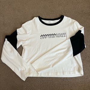 Vans cropped long sleeve size M